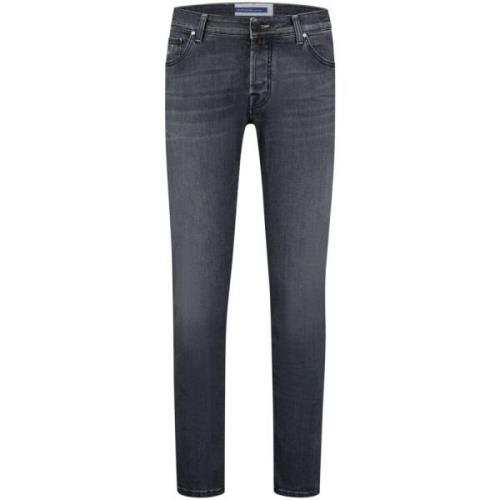 Indigo Blue Slim Fit Denim Jeans Jacob Cohën , Black , Heren