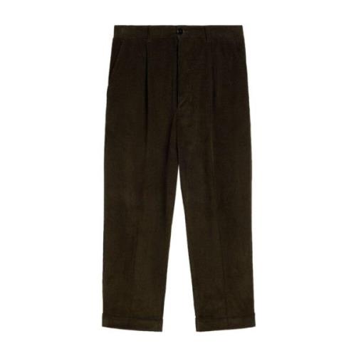 Korte wortelcorduroy broek Ami Paris , Brown , Heren