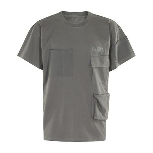 Casual Katoenen T-shirt MM6 Maison Margiela , Gray , Heren