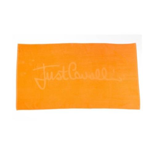 Monochrome Logo Strandhanddoek Just Cavalli , Orange , Unisex