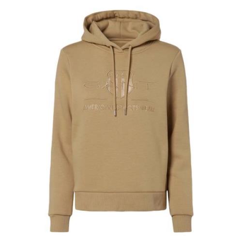 Reg Tonal Shield Zip Hoodie Gant , Beige , Dames