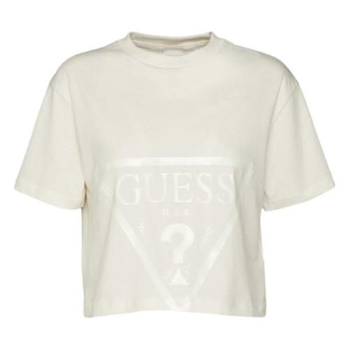 Adele Crop T-shirt Guess , Beige , Dames