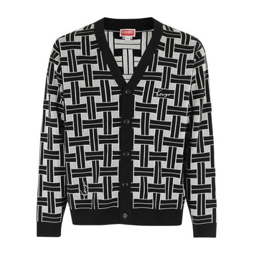 Stijlvolle Weave Cardigan Kenzo , Black , Heren