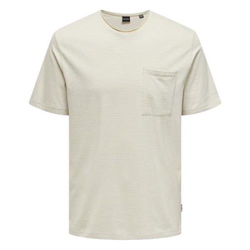 Regular Fit T-shirt Only & Sons , Beige , Heren