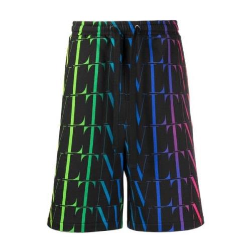 Zwarte Shorts Ss22 Katoen Nylon Valentino , Multicolor , Heren