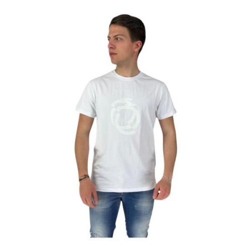 Korte Mouw T-shirt Trussardi , White , Heren