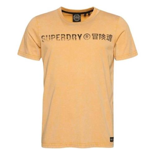 Vintage Corp Logo Tee T-shirt Superdry , Beige , Heren