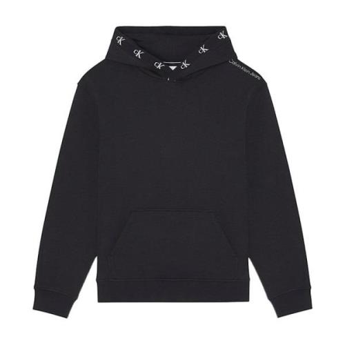 Zwarte Hoodie Calvin Klein Jeans , Black , Heren