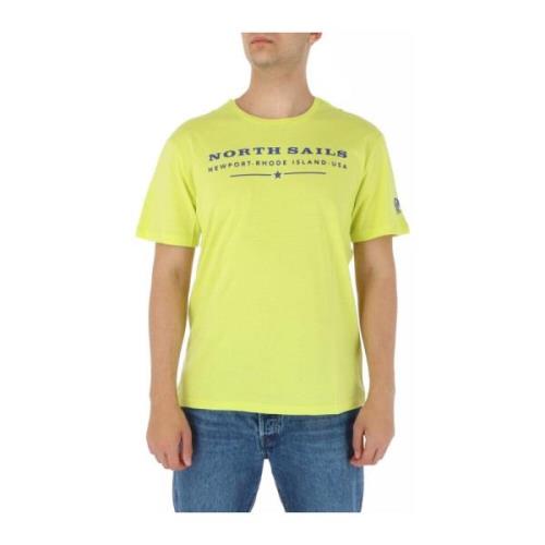 Gele Ronde Hals T-Shirt North Sails , Yellow , Heren