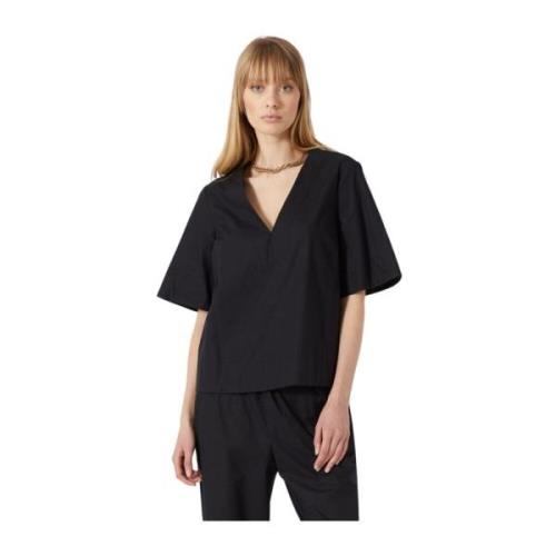 Stijlvolle Blouse voor Vrouwen Manila Grace , Black , Dames