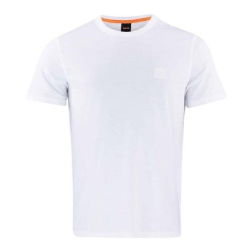 Korte Mouw T-shirt Hugo Boss , White , Heren