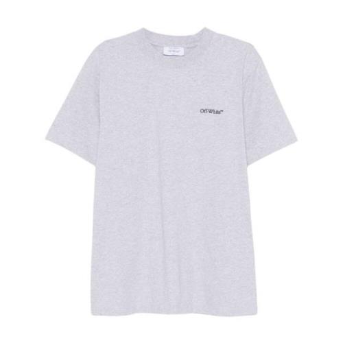 Grijze Katoenen Jersey Crew Neck T-shirts Off White , Gray , Heren