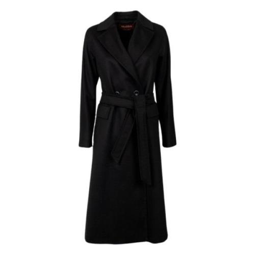 Lange Zwarte Ceintuurjas Max Mara Studio , Black , Dames