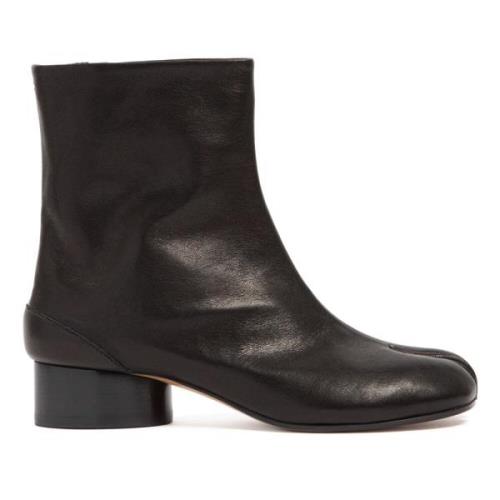 Zwarte Tabi Enkellaarzen Maison Margiela , Black , Dames