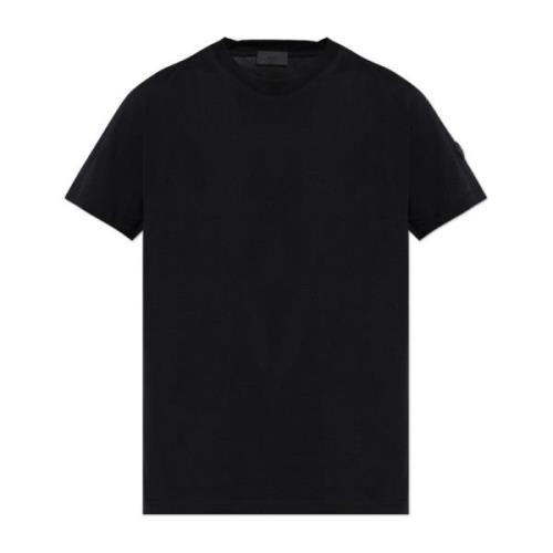 T-shirt met bedrukt logo Moncler , Black , Heren