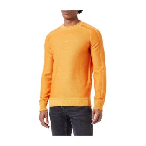 Ronde Hals T-shirt Hugo Boss , Orange , Heren