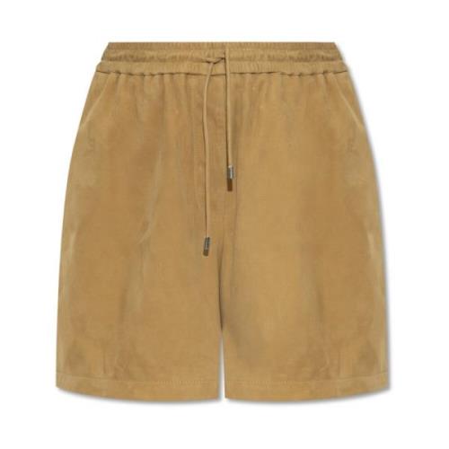 Leren shorts Loewe , Beige , Dames