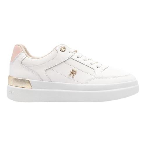 Witte Hardware Court Sneaker Tommy Hilfiger , White , Dames