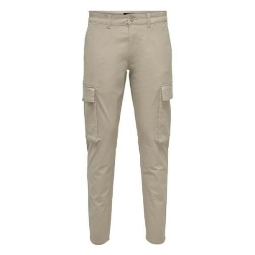 Lange broek Only & Sons , Beige , Heren