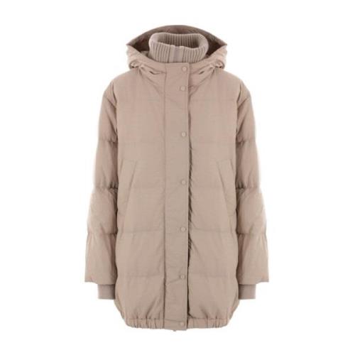 Gewatteerde ganzendonsjas beige Brunello Cucinelli , Beige , Dames