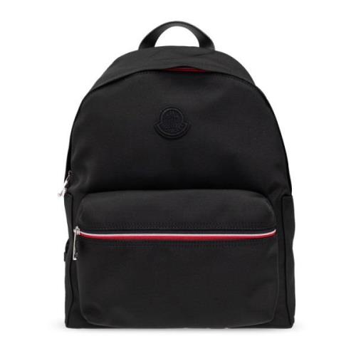 Rugzak met logopatch Moncler , Black , Heren