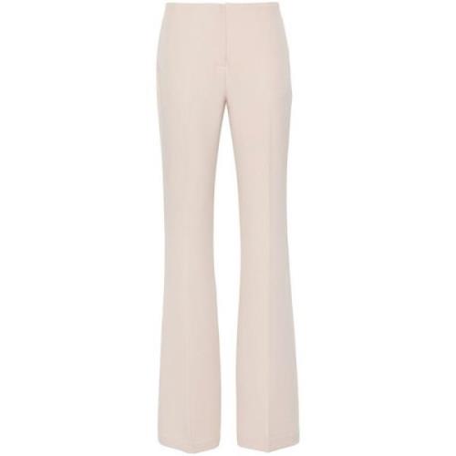 Geborduurde Logo Wijde Pijp Broek Ermanno Scervino , Beige , Dames