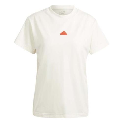 Geborduurd Tee T-shirt Adidas , White , Dames