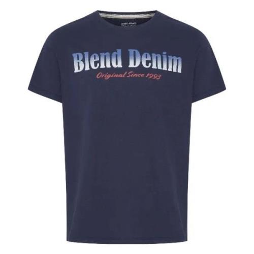 T-shirt Blend , Blue , Heren