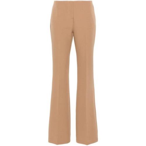 Bruine Logo-Geborduurde Wijde Broek Ermanno Scervino , Brown , Dames