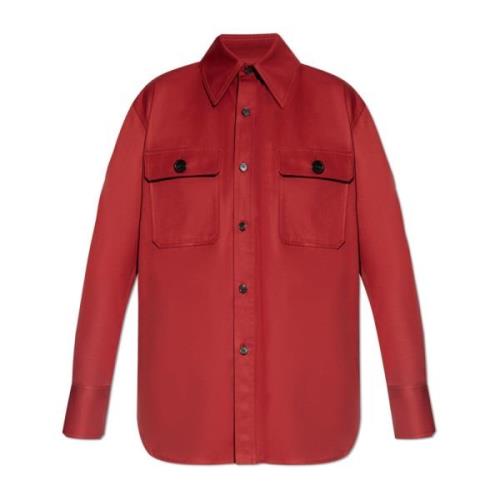 Katoenen shirt met zakken Saint Laurent , Red , Dames