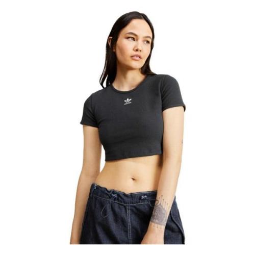 RIB TEE T-shirt Adidas , Black , Dames