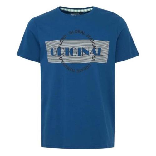 T-shirt Blend , Blue , Heren