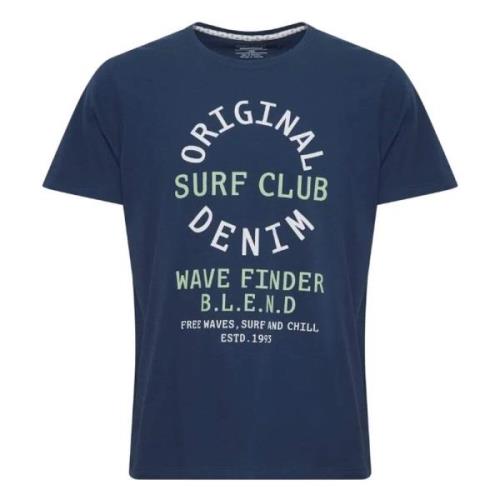 T-shirt Blend , Blue , Heren