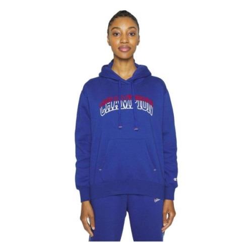 Kleur Punch Hoodie Champion , Blue , Dames