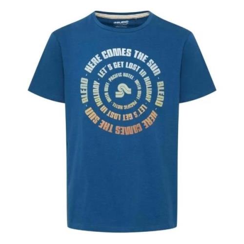 T-shirt Blend , Blue , Heren