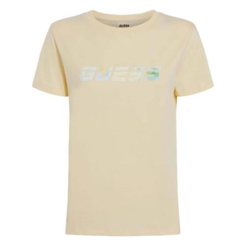 Bessie Ss Cn Tee T-shirt Guess , Yellow , Dames