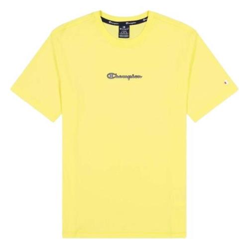 Transparante Script T-shirt Champion , Yellow , Heren