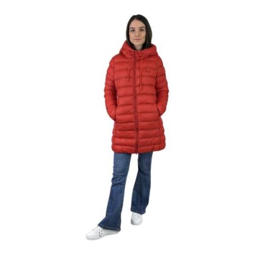 Lange Puffer Jas Invicta , Red , Dames