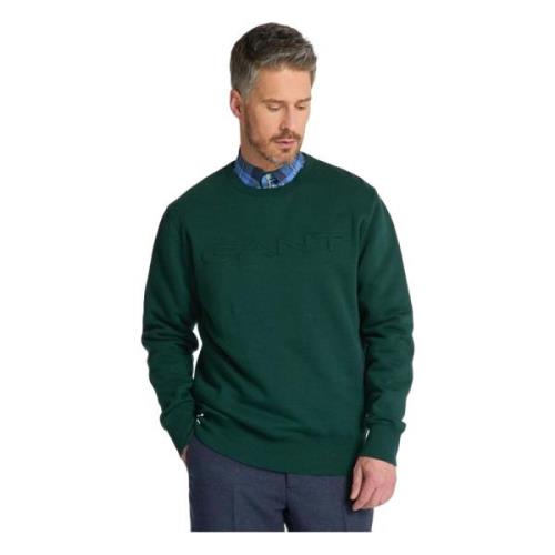 Sweatshirt Hoodie Gant , Green , Heren