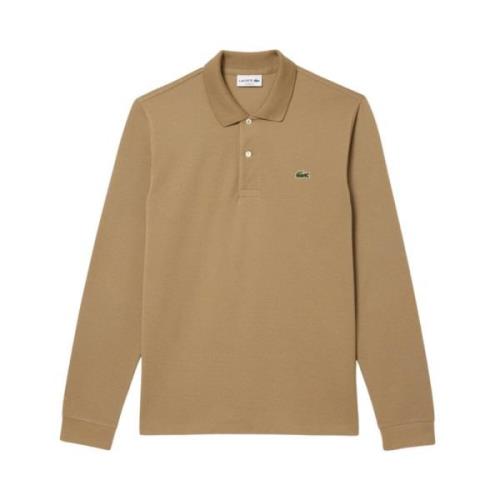 Originele Polo met Lange Mouwen voor Heren in Beige of Groen Lacoste ,...