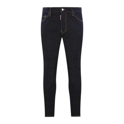 Heren Casual Broek met 5 Zakken Dsquared2 , Blue , Heren