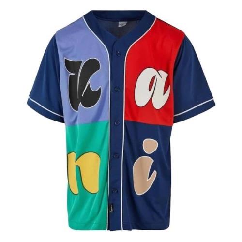 Varsity Block Pinstripe Baseball Shirt Karl Kani , Multicolor , Heren