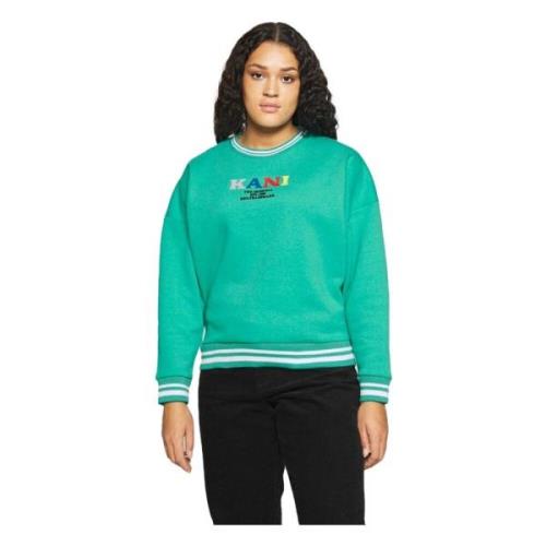 Retro College Hoodie Karl Kani , Green , Dames