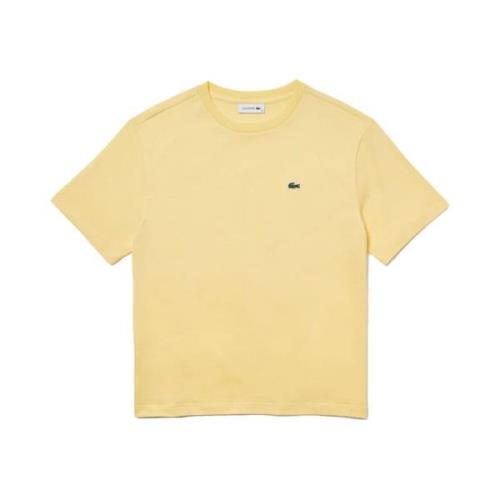 6XP T-Shirts Lacoste , Yellow , Dames