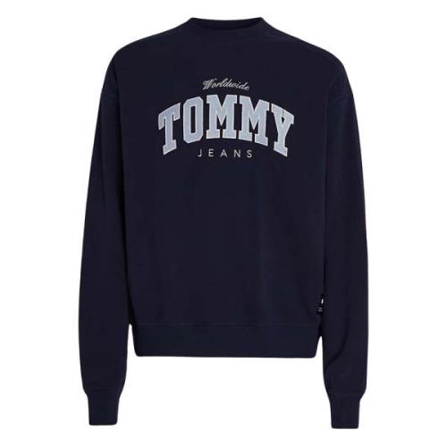 Boxy Varsity CRE Hoodie Tommy Hilfiger , Blue , Heren