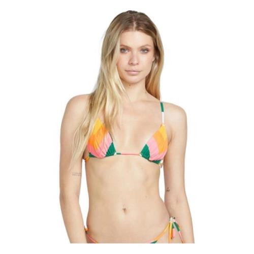 Along Those Lines Bikini Top Volcom , Multicolor , Dames