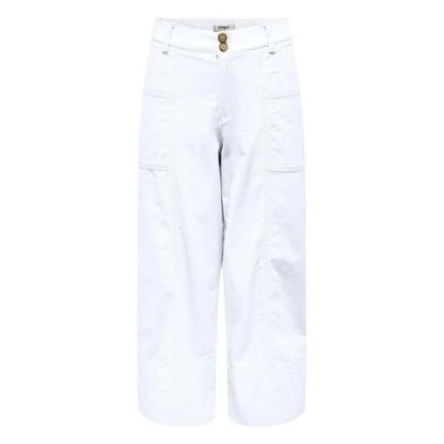 Lange broek Only , White , Dames