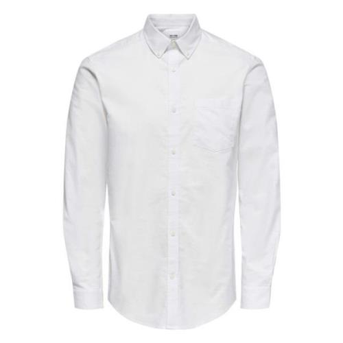 Overhemd Only & Sons , White , Heren