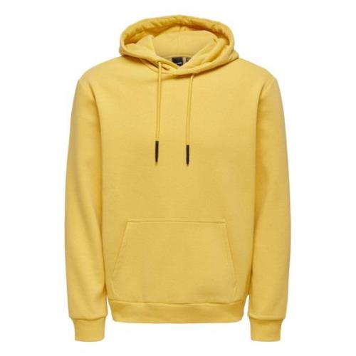 Hoodie Only & Sons , Yellow , Heren