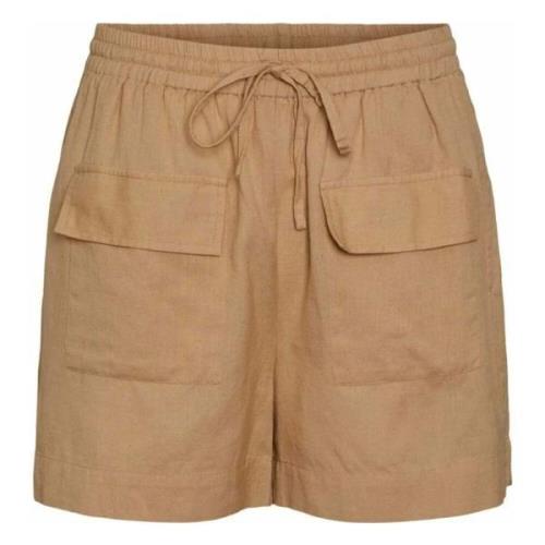 Pcleena Shorts Pieces , Brown , Dames